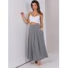 imageANRABESS Women ALine Pleated High Waist Maxi Skirt Full Ankle Length Flowy Swing Elegant Dressy Casual Work Long SkirtsGrey