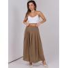 imageANRABESS Women ALine Pleated High Waist Maxi Skirt Full Ankle Length Flowy Swing Elegant Dressy Casual Work Long SkirtsKhaki