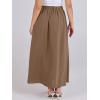 imageANRABESS Women ALine Pleated High Waist Maxi Skirt Full Ankle Length Flowy Swing Elegant Dressy Casual Work Long SkirtsKhaki