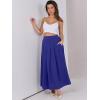 imageANRABESS Women ALine Pleated High Waist Maxi Skirt Full Ankle Length Flowy Swing Elegant Dressy Casual Work Long SkirtsRoyal Blue