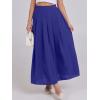 imageANRABESS Women ALine Pleated High Waist Maxi Skirt Full Ankle Length Flowy Swing Elegant Dressy Casual Work Long SkirtsRoyal Blue