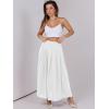 imageANRABESS Women ALine Pleated High Waist Maxi Skirt Full Ankle Length Flowy Swing Elegant Dressy Casual Work Long SkirtsWhite