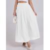 imageANRABESS Women ALine Pleated High Waist Maxi Skirt Full Ankle Length Flowy Swing Elegant Dressy Casual Work Long SkirtsWhite