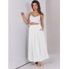 imageANRABESS Women ALine Pleated High Waist Maxi Skirt Full Ankle Length Flowy Swing Elegant Dressy Casual Work Long SkirtsWhite