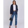 imageANRABESS Women Blazer Cardigan Sweater Chunky Open Front Lady Jacket Coat Fall Outwear Coatigan 2025 Trendy OutfitsNavy Blue
