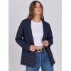 imageANRABESS Women Blazer Cardigan Sweater Chunky Open Front Lady Jacket Coat Fall Outwear Coatigan 2025 Trendy OutfitsNavy Blue