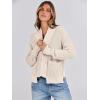 imageANRABESS Women Jackets Sweaters Long Sleeve Open Front Loose Lightweight Knit Cropped Cardigan 2025 Fall Trendy CoatsApricot