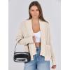 imageANRABESS Women Jackets Sweaters Long Sleeve Open Front Loose Lightweight Knit Cropped Cardigan 2025 Fall Trendy CoatsApricot