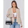imageANRABESS Women Jackets Sweaters Long Sleeve Open Front Loose Lightweight Knit Cropped Cardigan 2025 Fall Trendy CoatsBeige