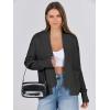 imageANRABESS Women Jackets Sweaters Long Sleeve Open Front Loose Lightweight Knit Cropped Cardigan 2025 Fall Trendy CoatsBlack