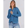 imageANRABESS Women Jackets Sweaters Long Sleeve Open Front Loose Lightweight Knit Cropped Cardigan 2025 Fall Trendy CoatsBlue