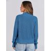 imageANRABESS Women Jackets Sweaters Long Sleeve Open Front Loose Lightweight Knit Cropped Cardigan 2025 Fall Trendy CoatsBlue