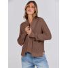imageANRABESS Women Jackets Sweaters Long Sleeve Open Front Loose Lightweight Knit Cropped Cardigan 2025 Fall Trendy CoatsBrown