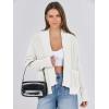 imageANRABESS Women Jackets Sweaters Long Sleeve Open Front Loose Lightweight Knit Cropped Cardigan 2025 Fall Trendy CoatsCream White