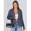imageANRABESS Women Jackets Sweaters Long Sleeve Open Front Loose Lightweight Knit Cropped Cardigan 2025 Fall Trendy CoatsDeep Grey