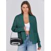 imageANRABESS Women Jackets Sweaters Long Sleeve Open Front Loose Lightweight Knit Cropped Cardigan 2025 Fall Trendy CoatsGreen