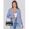 imageANRABESS Women Jackets Sweaters Long Sleeve Open Front Loose Lightweight Knit Cropped Cardigan 2025 Fall Trendy CoatsLight Blue
