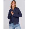 imageANRABESS Women Jackets Sweaters Long Sleeve Open Front Loose Lightweight Knit Cropped Cardigan 2025 Fall Trendy CoatsNavy Blue