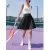 imageANRABESS Women Knee Length Tennis Golf Skorts Skirts Summer High Waisted Athletic Skirt Casual Travel Builtin Shorts ClothesBlack
