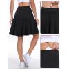 imageANRABESS Women Knee Length Tennis Golf Skorts Skirts Summer High Waisted Athletic Skirt Casual Travel Builtin Shorts ClothesBlack