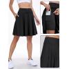 imageANRABESS Women Knee Length Tennis Golf Skorts Skirts Summer High Waisted Athletic Skirt Casual Travel Builtin Shorts ClothesBlack