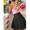 imageANRABESS Women Knee Length Tennis Golf Skorts Skirts Summer High Waisted Athletic Skirt Casual Travel Builtin Shorts ClothesBlack
