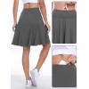 imageANRABESS Women Knee Length Tennis Golf Skorts Skirts Summer High Waisted Athletic Skirt Casual Travel Builtin Shorts ClothesDeep Gray