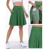 imageANRABESS Women Knee Length Tennis Golf Skorts Skirts Summer High Waisted Athletic Skirt Casual Travel Builtin Shorts ClothesDeep Green