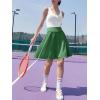 imageANRABESS Women Knee Length Tennis Golf Skorts Skirts Summer High Waisted Athletic Skirt Casual Travel Builtin Shorts ClothesDeep Green