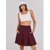 imageANRABESS Women Knee Length Tennis Golf Skorts Skirts Summer High Waisted Athletic Skirt Casual Travel Builtin Shorts ClothesDeep Red