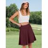 imageANRABESS Women Knee Length Tennis Golf Skorts Skirts Summer High Waisted Athletic Skirt Casual Travel Builtin Shorts ClothesDeep Red