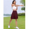 imageANRABESS Women Knee Length Tennis Golf Skorts Skirts Summer High Waisted Athletic Skirt Casual Travel Builtin Shorts ClothesDeep Red