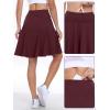 imageANRABESS Women Knee Length Tennis Golf Skorts Skirts Summer High Waisted Athletic Skirt Casual Travel Builtin Shorts ClothesDeep Red