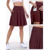 imageANRABESS Women Knee Length Tennis Golf Skorts Skirts Summer High Waisted Athletic Skirt Casual Travel Builtin Shorts ClothesDeep Red