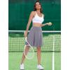 imageANRABESS Women Knee Length Tennis Golf Skorts Skirts Summer High Waisted Athletic Skirt Casual Travel Builtin Shorts ClothesGray
