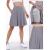 imageANRABESS Women Knee Length Tennis Golf Skorts Skirts Summer High Waisted Athletic Skirt Casual Travel Builtin Shorts ClothesGray