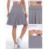 imageANRABESS Women Knee Length Tennis Golf Skorts Skirts Summer High Waisted Athletic Skirt Casual Travel Builtin Shorts ClothesGray