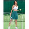 imageANRABESS Women Knee Length Tennis Golf Skorts Skirts Summer High Waisted Athletic Skirt Casual Travel Builtin Shorts ClothesGreen
