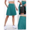 imageANRABESS Women Knee Length Tennis Golf Skorts Skirts Summer High Waisted Athletic Skirt Casual Travel Builtin Shorts ClothesGreen