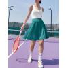 imageANRABESS Women Knee Length Tennis Golf Skorts Skirts Summer High Waisted Athletic Skirt Casual Travel Builtin Shorts ClothesGreen