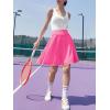 imageANRABESS Women Knee Length Tennis Golf Skorts Skirts Summer High Waisted Athletic Skirt Casual Travel Builtin Shorts ClothesHot Pink