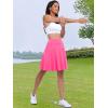 imageANRABESS Women Knee Length Tennis Golf Skorts Skirts Summer High Waisted Athletic Skirt Casual Travel Builtin Shorts ClothesHot Pink