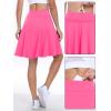 imageANRABESS Women Knee Length Tennis Golf Skorts Skirts Summer High Waisted Athletic Skirt Casual Travel Builtin Shorts ClothesHot Pink