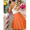 imageANRABESS Women Knee Length Tennis Golf Skorts Skirts Summer High Waisted Athletic Skirt Casual Travel Builtin Shorts ClothesOrange