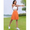 imageANRABESS Women Knee Length Tennis Golf Skorts Skirts Summer High Waisted Athletic Skirt Casual Travel Builtin Shorts ClothesOrange