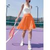imageANRABESS Women Knee Length Tennis Golf Skorts Skirts Summer High Waisted Athletic Skirt Casual Travel Builtin Shorts ClothesOrange
