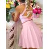 imageANRABESS Women Knee Length Tennis Golf Skorts Skirts Summer High Waisted Athletic Skirt Casual Travel Builtin Shorts ClothesPink
