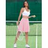 imageANRABESS Women Knee Length Tennis Golf Skorts Skirts Summer High Waisted Athletic Skirt Casual Travel Builtin Shorts ClothesPink