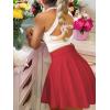 imageANRABESS Women Knee Length Tennis Golf Skorts Skirts Summer High Waisted Athletic Skirt Casual Travel Builtin Shorts ClothesRed