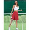 imageANRABESS Women Knee Length Tennis Golf Skorts Skirts Summer High Waisted Athletic Skirt Casual Travel Builtin Shorts ClothesRed